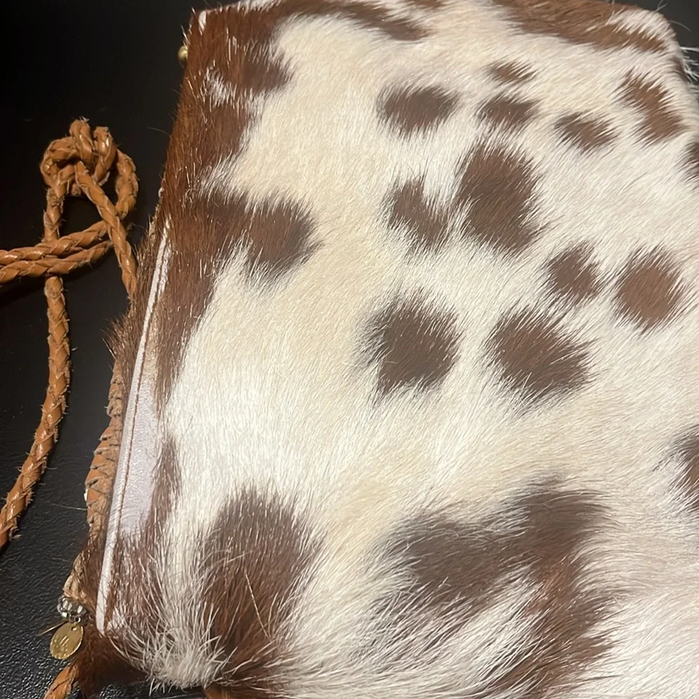ibBan Anthropologie Hair on Hide Embellished Crossbody - Picture 4 of 10